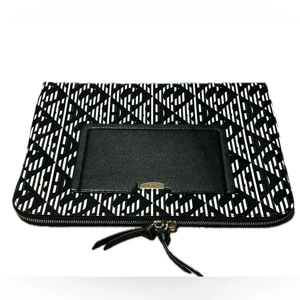 HENRI BENDEL laptop case New York Double Zipper, Saffiano Leather